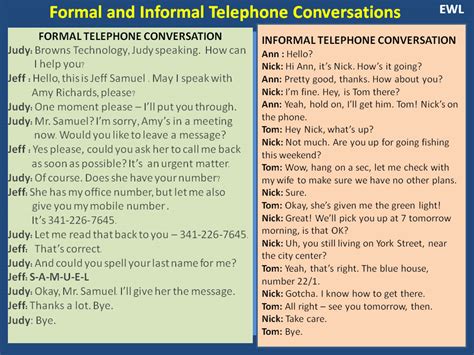 telephone conversation sample.